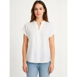 LULU & SKY Women Mandarin Collar Regular Top-picture-36