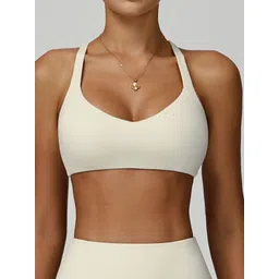 LULU & SKY Women Non Wired Seamless Super Support Racer Back Workout Bra-picture-31