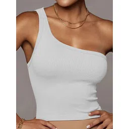 LULU & SKY Women One Shoulder Cotton Fitted Crop Top-picture-25