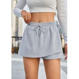 lulu & sky Women Printed Layered Grey Skirt-picture-11