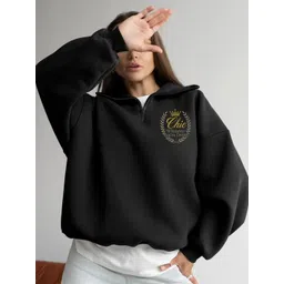 LULU & SKY Women Printed Mock Collar Long Sleeves Oversized Pullover Sweatshirt-picture-16