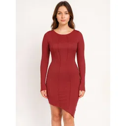 LULU & SKY Women Round Neck Bodycon Mini Dress-picture-20