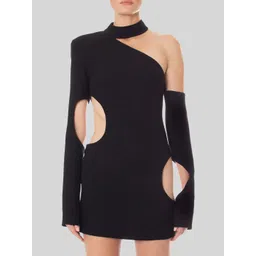 LULU & SKY Women Round Neck Cut-Outs Detail Bodycon Mini Dress-picture-23