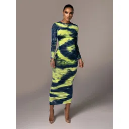 LULU & SKY Women Round Neck Dyed Dress-picture-39