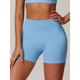 LULU & SKY Women Skinny Fit High-Rise Sports Shorts-picture-36