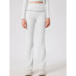 LULU & SKY Women Slip On Mid-Rise Flared Trousers-picture-36