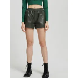 LULU & SKY Women Solid Regular Fit Mid-Rise Shorts-picture-25