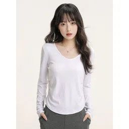LULU & SKY Women Solid Round Neck T-shirt-picture-22