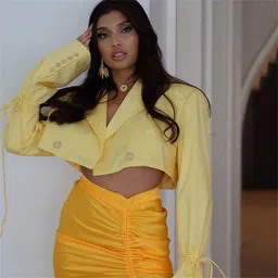 lulu & sky Women Solid Tuxedo Style Casual Blazer-picture-13