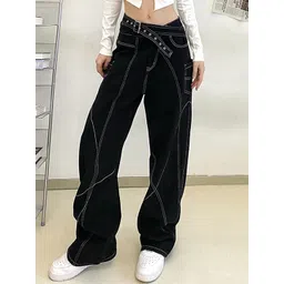 LULU & SKY Women Straight Fit Clean Look High-Rise Jeans-picture-37