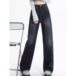 LULU & SKY Women Straight Fit High Rise Clean Look Heavy Fade Jeans-picture-30