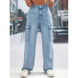 LULU & SKY Women Straight Fit High-Rise Heavy Fade Clean Look Jeans-picture-32