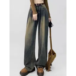 LULU & SKY Women Straight Fit High-Rise Heavy Fade Jeans-picture-41