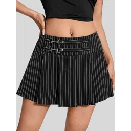 LULU & SKY Women Striped A-Line Mini Skater Skirt-picture-21