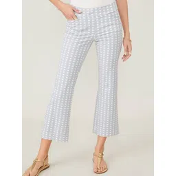 LULU & SKY Women Striped Flared Low-Rise Regular Trousers-picture-43
