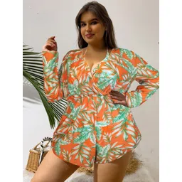 LULU & SKY Women Tropical Printed 3-Pcs Bikini Set Plus Size-picture-36