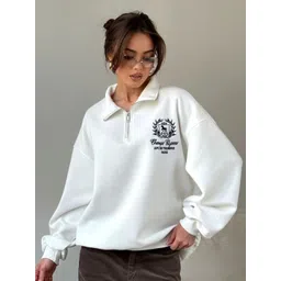 LULU & SKY Women Typography Printed Shirt Collar Sweatshirt-picture-39