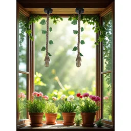 lumacraft Natural Jute Leaf Rope Light Without Bulb Pack of-2 Pendant Lamp Ceiling Lamp-picture-42