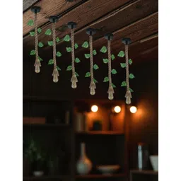 lumacraft Natural Jute Leaf Rope Light Without Bulb Pack of-6 Pendant Lamp Ceiling Lamp-picture-26