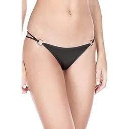 lumber fashion Women G-String Underwear Low Waist Panties Lingerie Ladies Briefs Thongs T-String (L) Black-picture-44