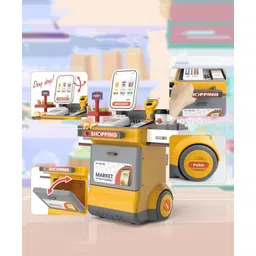 Lumo Brilliant Toys Supermarket Cash Register Toy Set For Kids, Pretend Play Cash Register With Lights And Sounds for Kids, Fun Entertainment Role Play Kids Toys 48 Pieces - Multicolor-picture-19