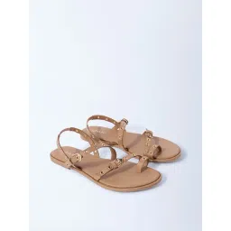 LUNA BLU by Westside Beige Eyelet-Detailed Sandals-picture-32