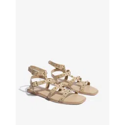 LUNA BLU by Westside Beige Studded Gladiator Sandals-picture-27