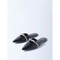 LUNA BLU by Westside Black Bow-Detailed Mules-picture-47