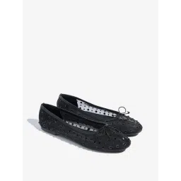 LUNA BLU by Westside Black Stud Detailed Ballerina-picture-22