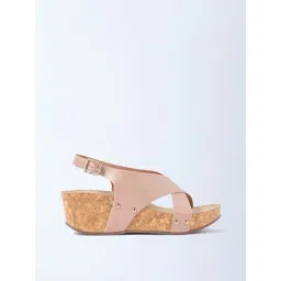 LUNA BLU by Westside Blush Pink Slingback Wedge Sandals-picture-29