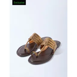 LUNA BLU by Westside Brown Kolhapuri Sandals - Exclusive-picture-26