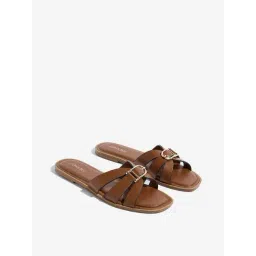 LUNA BLU by Westside Brown Multi-Strap Slides-picture-23