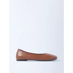 LUNA BLU by Westside Brown Square-Toe Ballerinas-picture-22