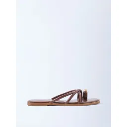 LUNA BLU by Westside Brown Toe-Ring Sandals-picture-42