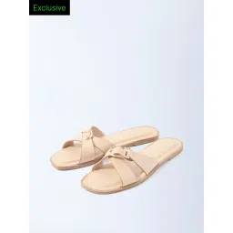 LUNA BLU by Westside Cream Criss-Cross Detailed Slides- Exclusive-picture-41