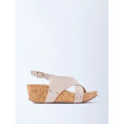 LUNA BLU by Westside Ivory Slingback Wedge Sandals-picture-20