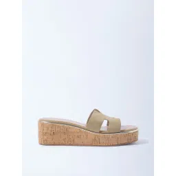 LUNA BLU by Westside Ivory Suede Platform Wedge Sandals-picture-29