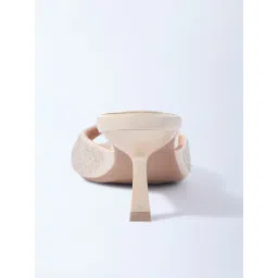 LUNA BLU by Westside Light Gold Diamante Embellished Heel Sandals image 3