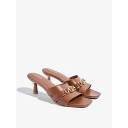 LUNA BLU by Westside Tan Chain-Detailed Heel Sandals-picture-33