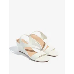LUNA BLU by Westside White Wedge Sandals-picture-11