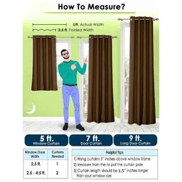 Lunar Days Beige Polyester Door Curtains image 4