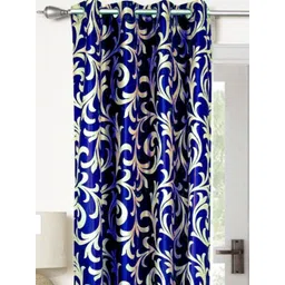 Lunar Days Blue & Beige Room Darkening Door Curtain-picture-23