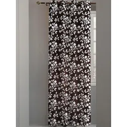 Lunar Days Brown Floral Room Darkening Long Door Curtain-picture-14