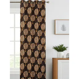 Lunar Days Brown Room Darkening Door Curtain image 1