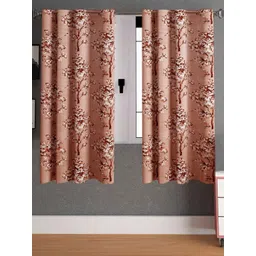 Lunar Days Brown Set of 2 Floral Room Darkening Window Curtain-picture-24