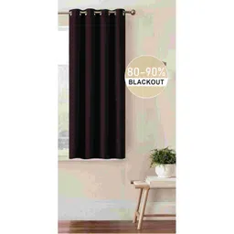 Lunar Days Coffee Brown Polyester Window Curtains-picture-31