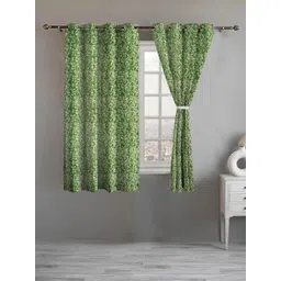 Lunar Days Green Set of 2 Floral Room Darkening Window Curtain-picture-13