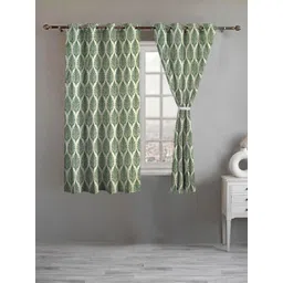 Lunar Days Green Set of 2 Floral Room Darkening Window Curtain-picture-35