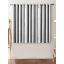 Lunar Days Grey 3 Pieces Black Out Window Curtain Set-picture-41