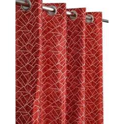 Lunar Days Maroon Room Darkening Window Curtain-picture-49